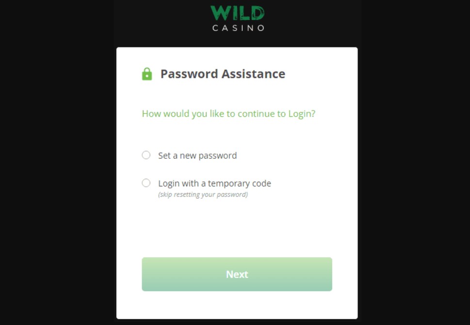 WILD CASINO login 3